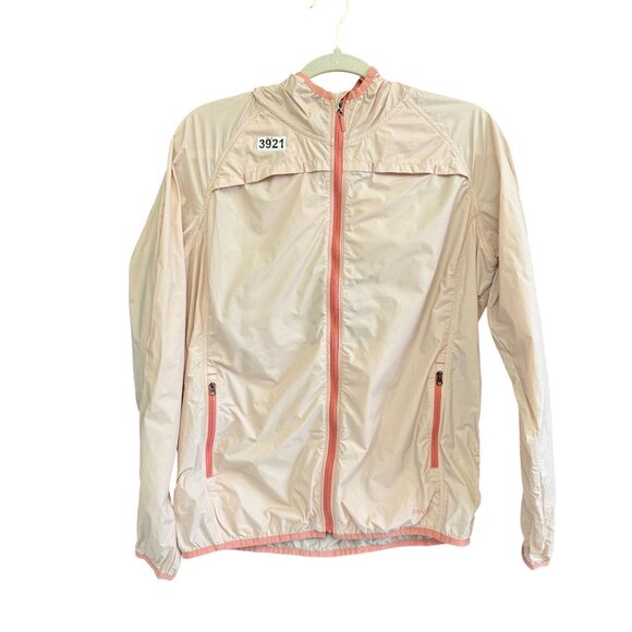 Orvis Women's Full Zip Jacket Hooded Windbreaker Medium Pink Outdoor - Picture 1 of 9
